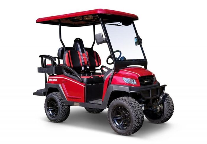 2024 BINTELLI - LIFTED - RED BEYOND GOLF CART 4 PASSENGER W/ NEW LITHIUM BATTERY - Image 3
