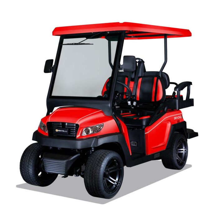 2024 BINTELLI - LIFTED - RED BEYOND GOLF CART 4 PASSENGER W/ NEW LITHIUM BATTERY - Image 4